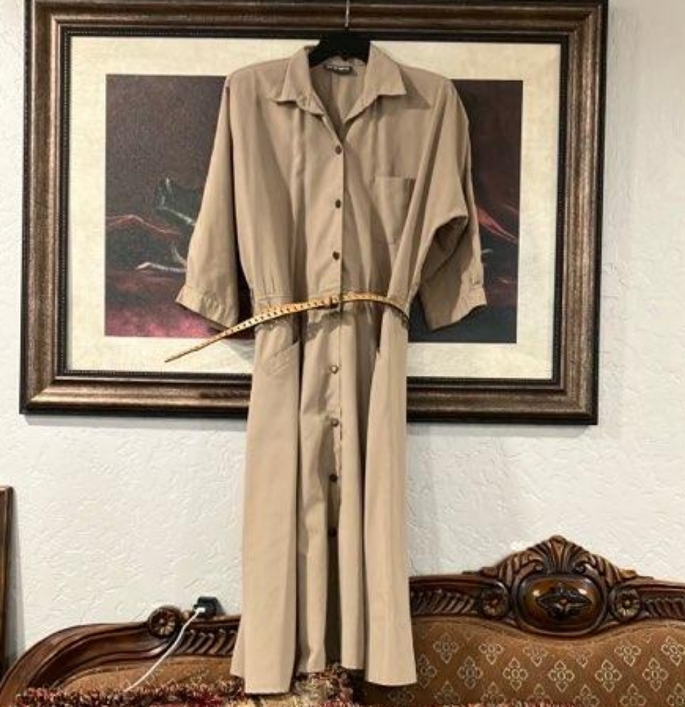 Items clothing tan dress